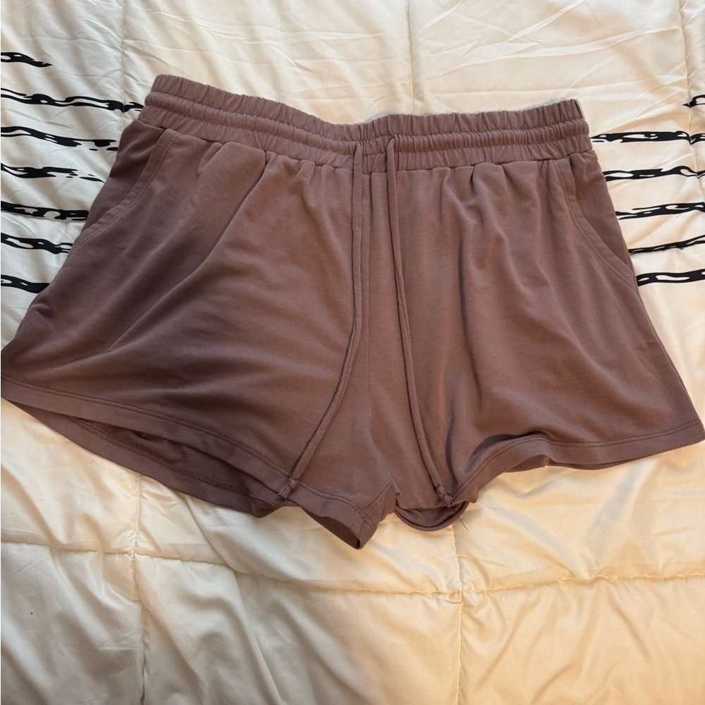 Bobeau Heathered Brown Lounge Shorts